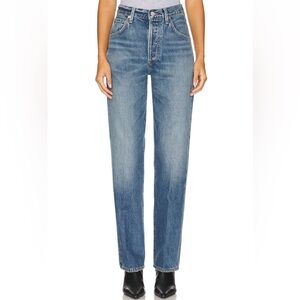 Citizens Of Humanity Baretta Relaxed Straight Jeans in Faded Blue